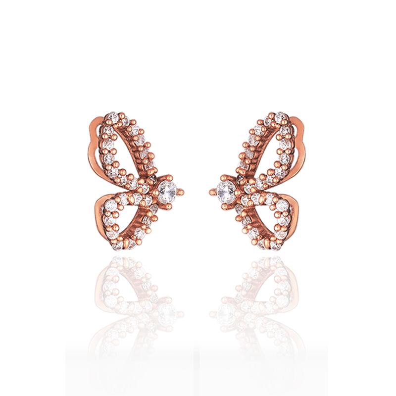 HuyThanhJewelry BTPTB296 Bông tai Vàng 14k Gắn Đá Cz 1