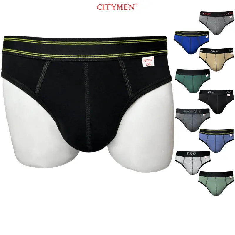 {pper}   [MUA TỪ 5 QUẦN GIÁ CÒN 12K/QUẦN] Quần Lót Nam nhiều lưng co giãn 2 chiều vải cotton hiệu CITYMEN, màu ngẫu nhiên, đồ lót - CTLZ-MULTI2C 6