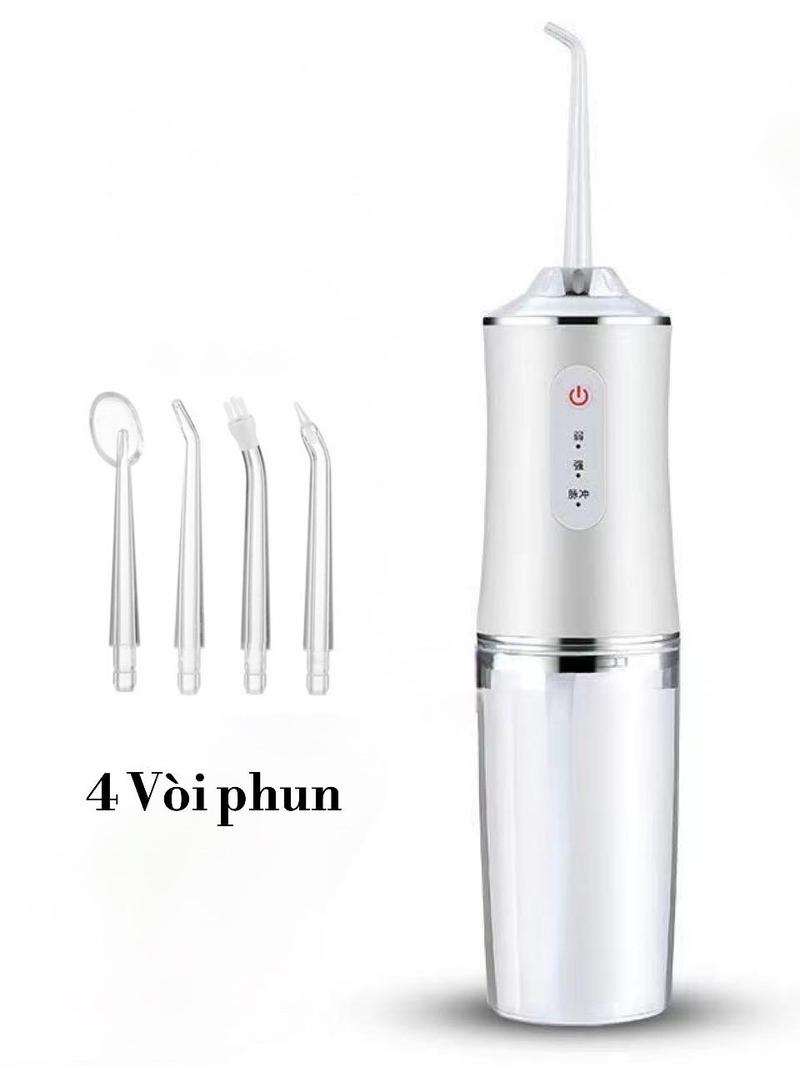 Product Introduction of Máy tăm nước, súc miệng cầm tay gồm 4 đầu vòi tiện lợi giúp loại bỏ mảng bám thức ăn thừa kẽ răng, 23