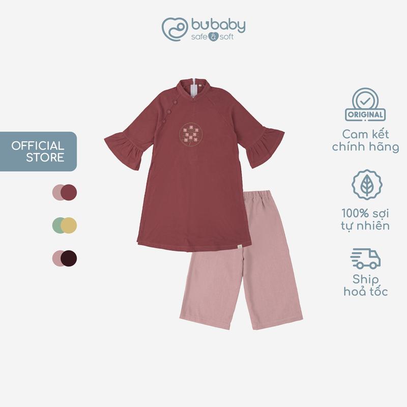 Áo dài thiết thế thêu cho bé chất liệu mềm mại BCT3131TB BLN3131TB BU Baby | Quần áo BU Baby chính hãng