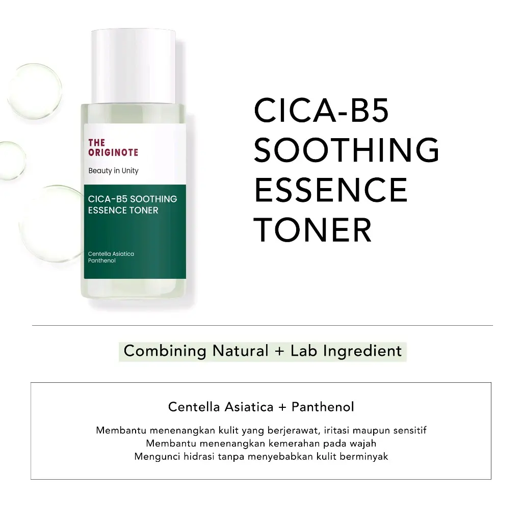 READY SIAP KIRIM THE ORIGINOTE CICA B5 SOOTHING ESSENCE TONER Hidrasi Kontrol Minyak Kulit sensitif Bebas Alkohol Centella Asiatica