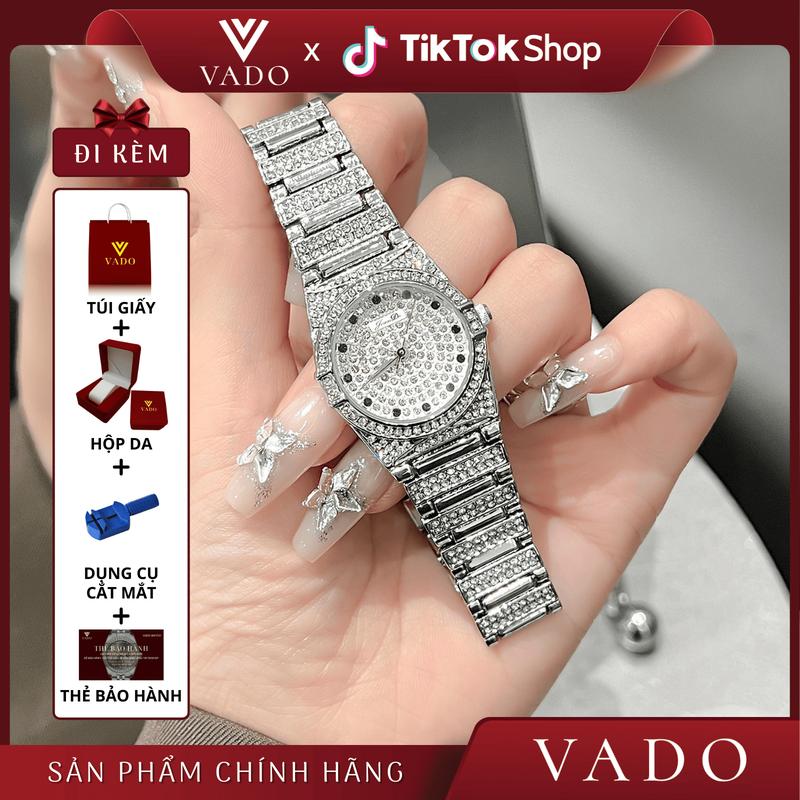 [VD - DHJ3115J] Đồng Hồ Nữ Mặt Tròn, Dây Kim Loại Đính Đá,  Phong Cách sang Chảnh Và Sang Trọng - JRANDE DHJ3115