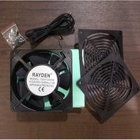 Gambar Fan AC 220V 12x12 kipas ac 220v 12x12cm Cooling Cooler Fan Langsung Colok Listrik dari SINAR CERIA ELEKTONIK Kota Serang 5 Tokopedia