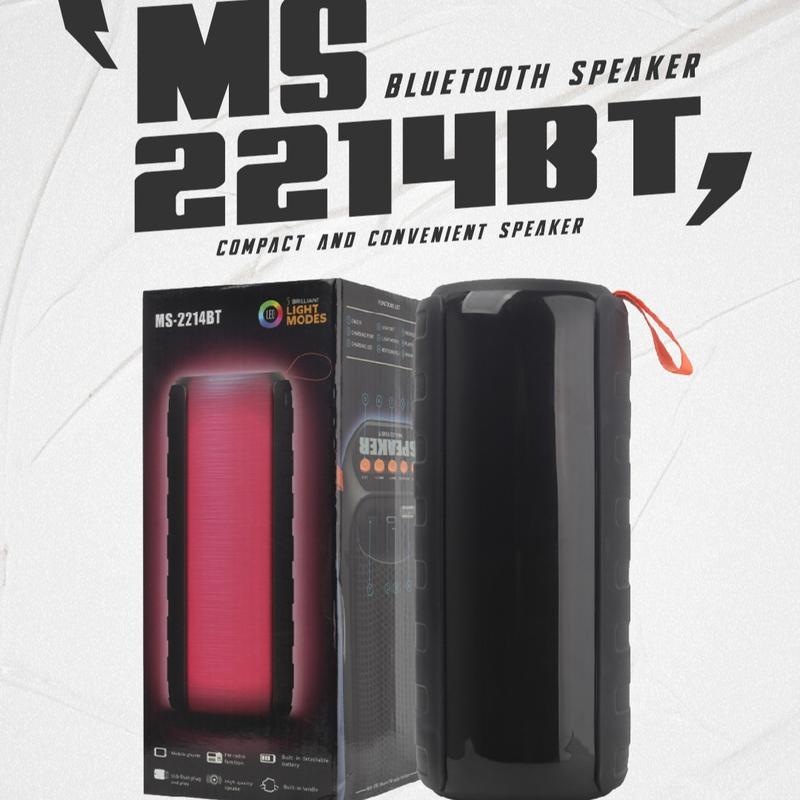 Loa Bluetooth MS-2214BT Dòng loa chuyên nghe nhạc, tối giản trong thiết kế hình trụ tích hợp đèn LED tinh tế, công suất tốt, dung lượng PIN lớn 5