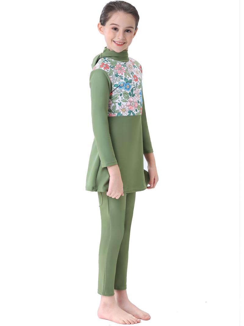 Product Introduction of Girls' Conservative Swimsuit: Burkini Beachwear for Kids 7