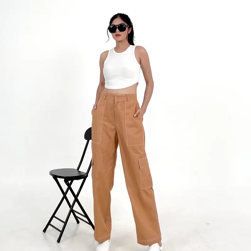 HL Cargo List Pants Korean Style - Banyak Warna Realpict Casual 2