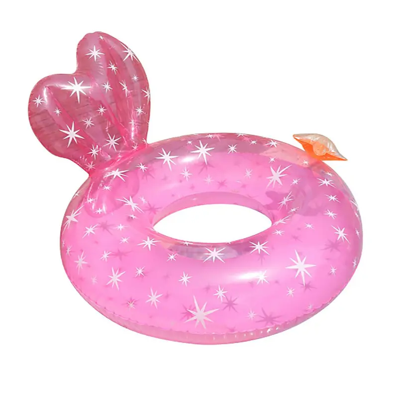 Mermaid Design Pool Buoy, Inflatable Swimming Ring, Shiny Pool Float, Summer Outdoor Beach Party Pool Float, Swimming Circle for Women & Girls 2