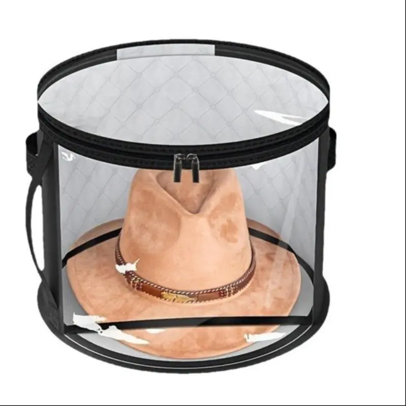 Hat Storage Bag, Foldable Dustproof Hat Storage Bag, Hat Storage Organizer for Beach Hats, Sun Hat, Round Hat, Home Closet Supplies 0