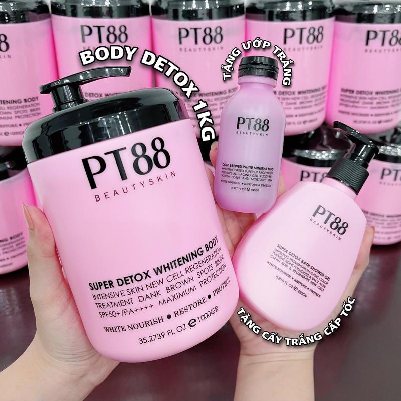  Kem body PT88 Hộp lớn 1kg + Tặng Ủ trắng bùn khoáng + Tặng Sữa tắm sáng da 