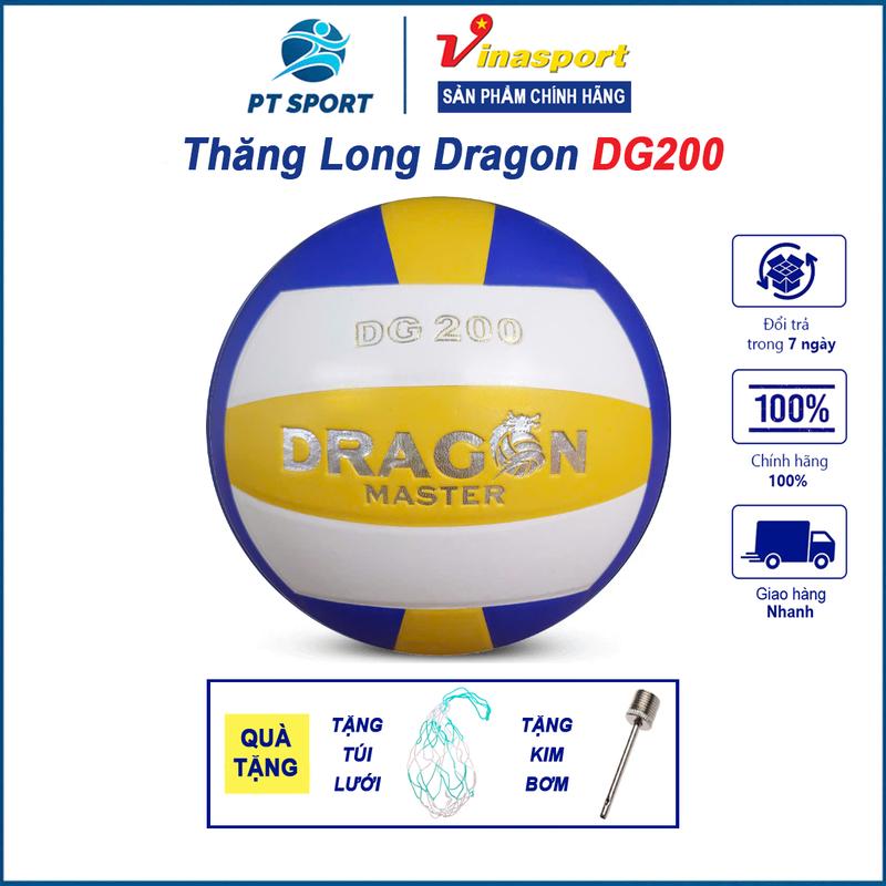Bóng chuyền Thăng Long Dragon DG200 Chính Hãng | Chất Liệu Da PVC Giá Rẻ Chuyên Giành Cho Học Sinh Tập Luyện [Tặng túi lưới + kim bơm] Nam Sport