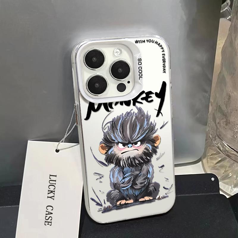 Product Introduction of Ốp Điện Thoại Họa Tiết Khỉ, Thích Hợp Cho iPhone 15Pro Max, 14, 13, 12, IP Cao Cấp 16, 11Promax, 7 / 8 Plus, X, XR, XSMAX, SE2020, IMD ốp cứng, Silicon, Bảo Vệ Chống Sốc 3