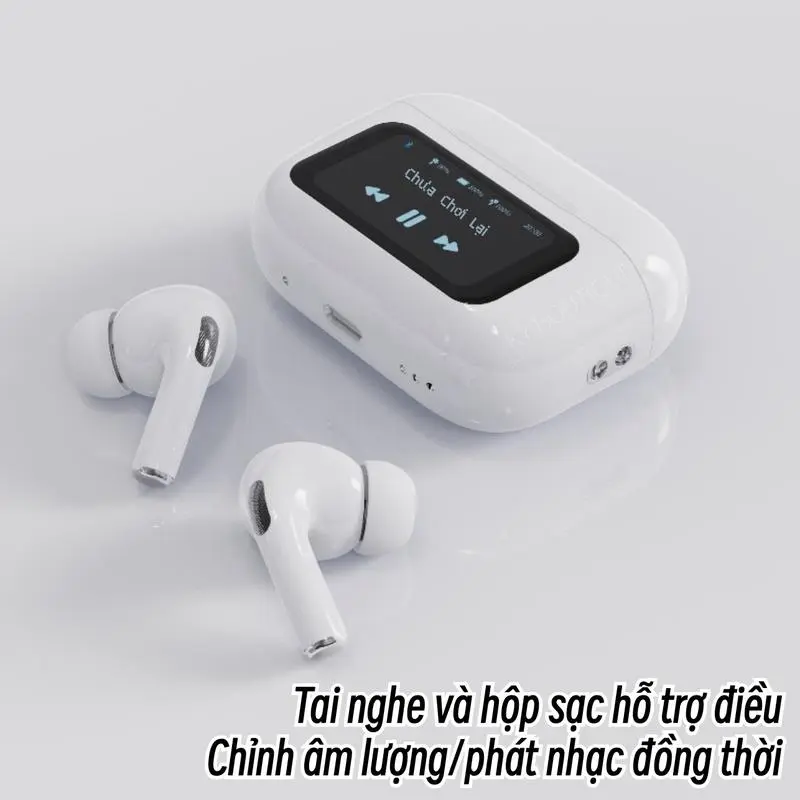 Tai nghe thông minh A9 PRO ANC/ENC, màn hình LCD cảm ứng màu, siêu trầm, Bluetooth 5.4, hình nền tùy chỉnh, hiển thị lời bài hát 6