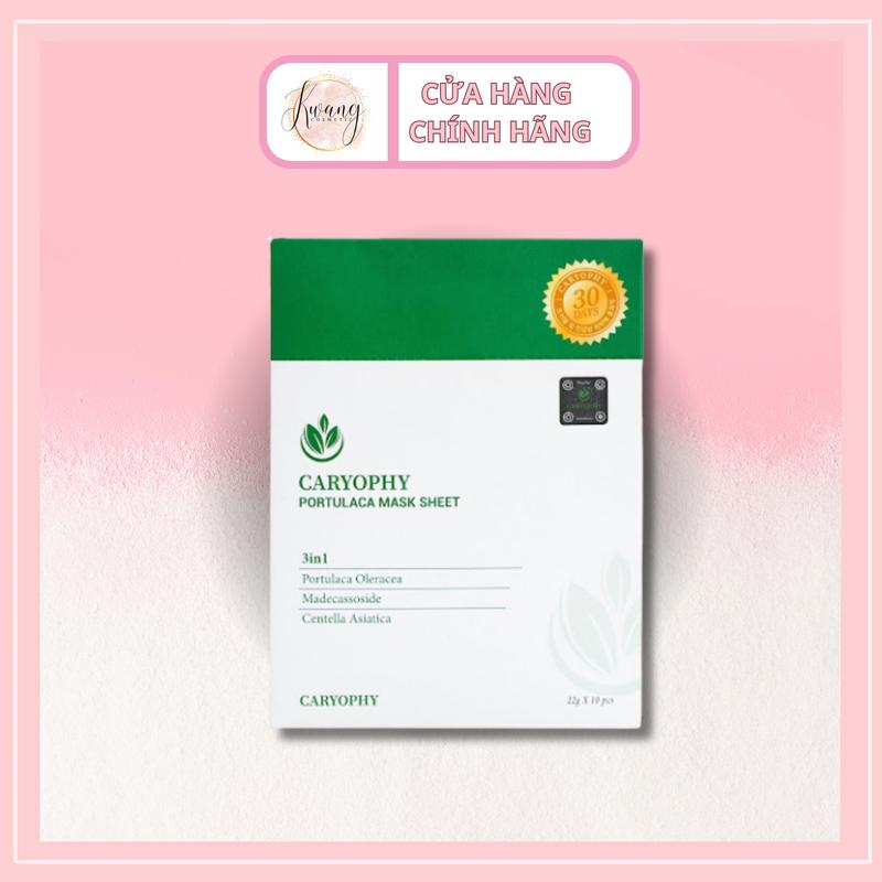 Hộp 10 Miếng Mặt Nạ Caryophy làm dịu cho da mụn 22g Hàn Quốc Skincare Cosmetics Nữ