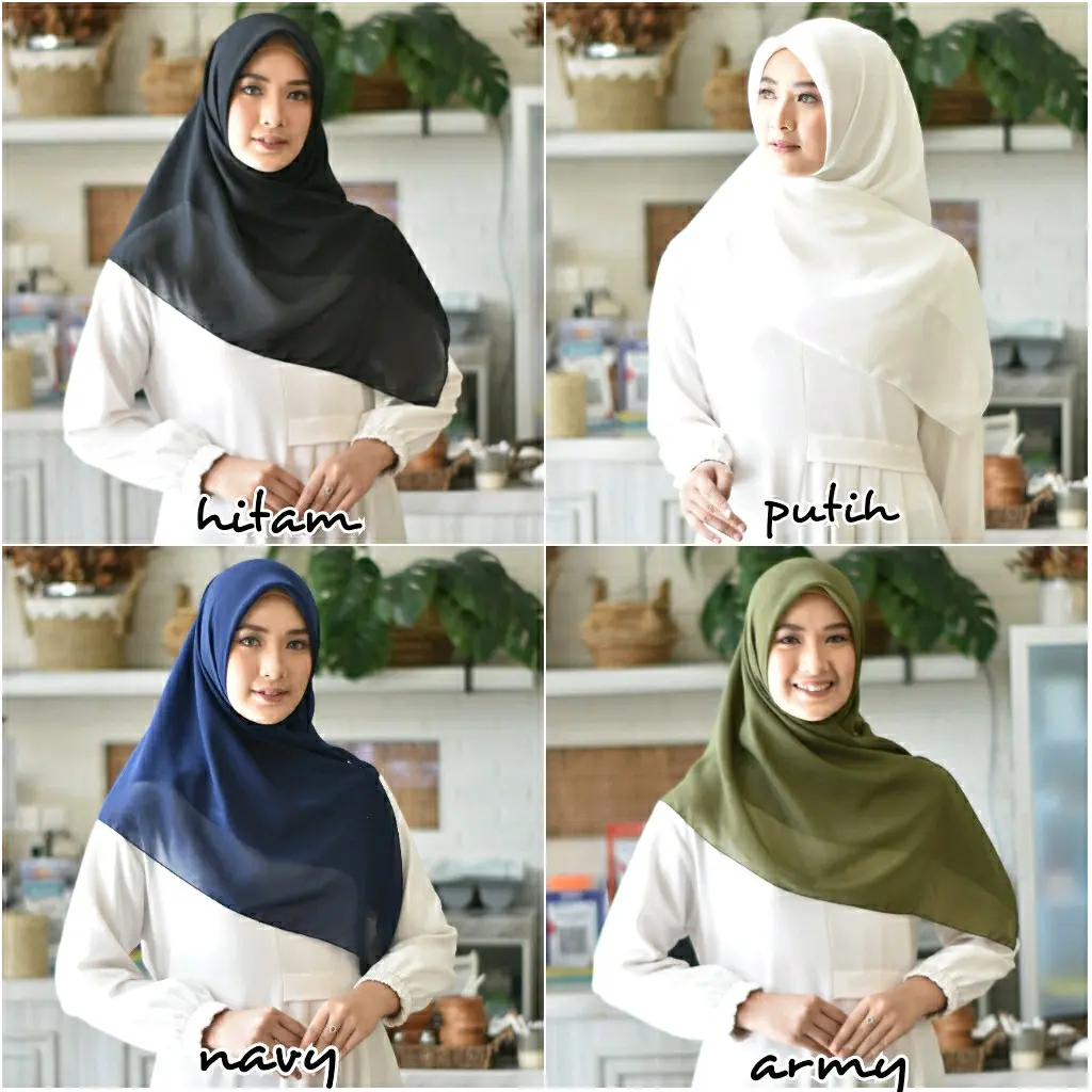 Bella Square Hijab (Ukuran 115 x 115 cm)