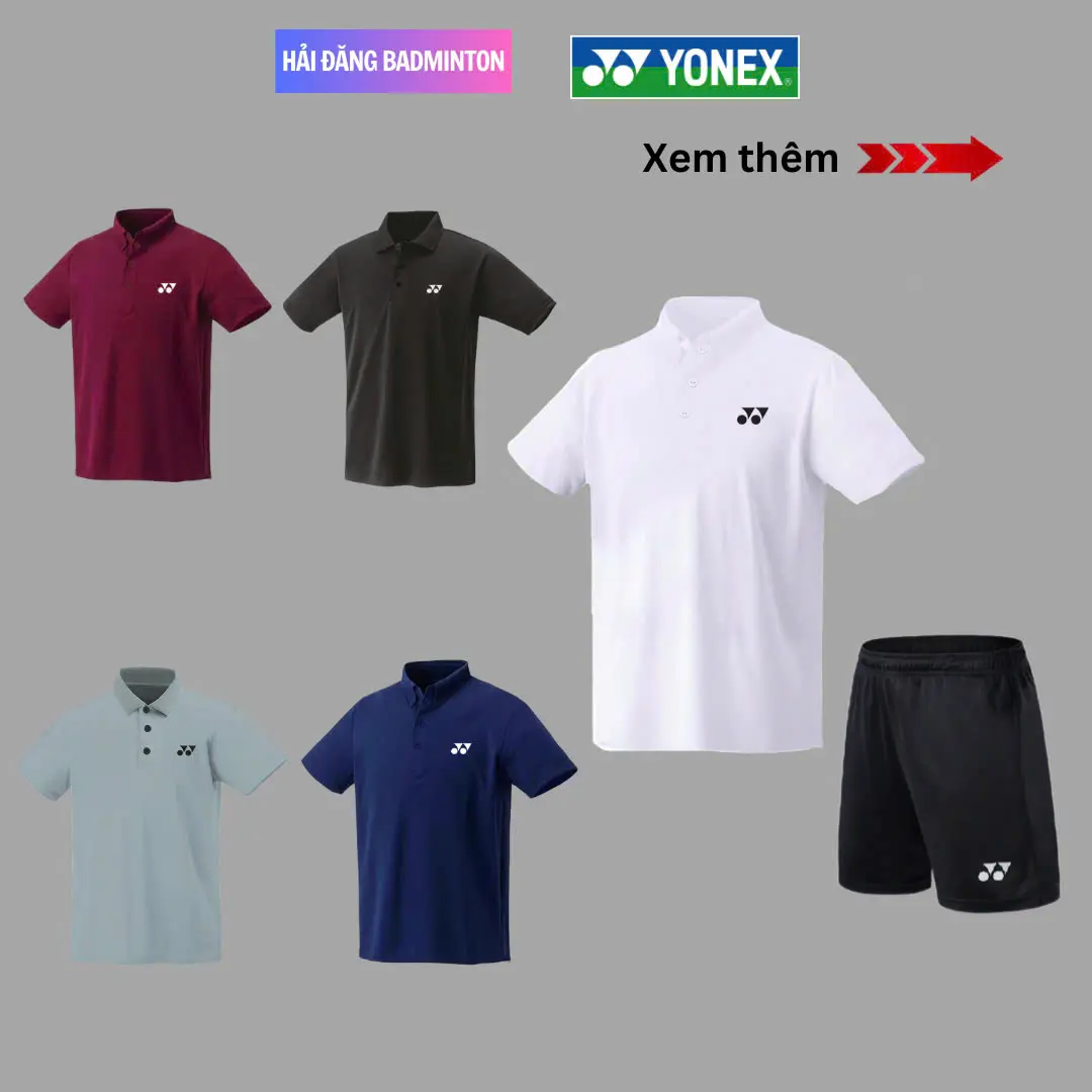 Áo Polo cầu lông sử dụng trong tập luyện và thi đấu cầu lông