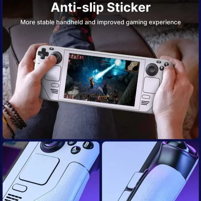 JSAUX Skin Stickers Set Compatible for Steam Deck Free Thumb Grip Caps 2
