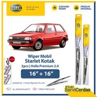 Gambar Wiper Mobil TOYOTA Starlet Kotak 16” + 16” (2pcs) - HELLA Premium 2.0 - TOYOTA Starlet Kotak 16” + 16” dari Hella Indonesia Official Store Kota Administrasi Jakarta Pusat 1 Tokopedia