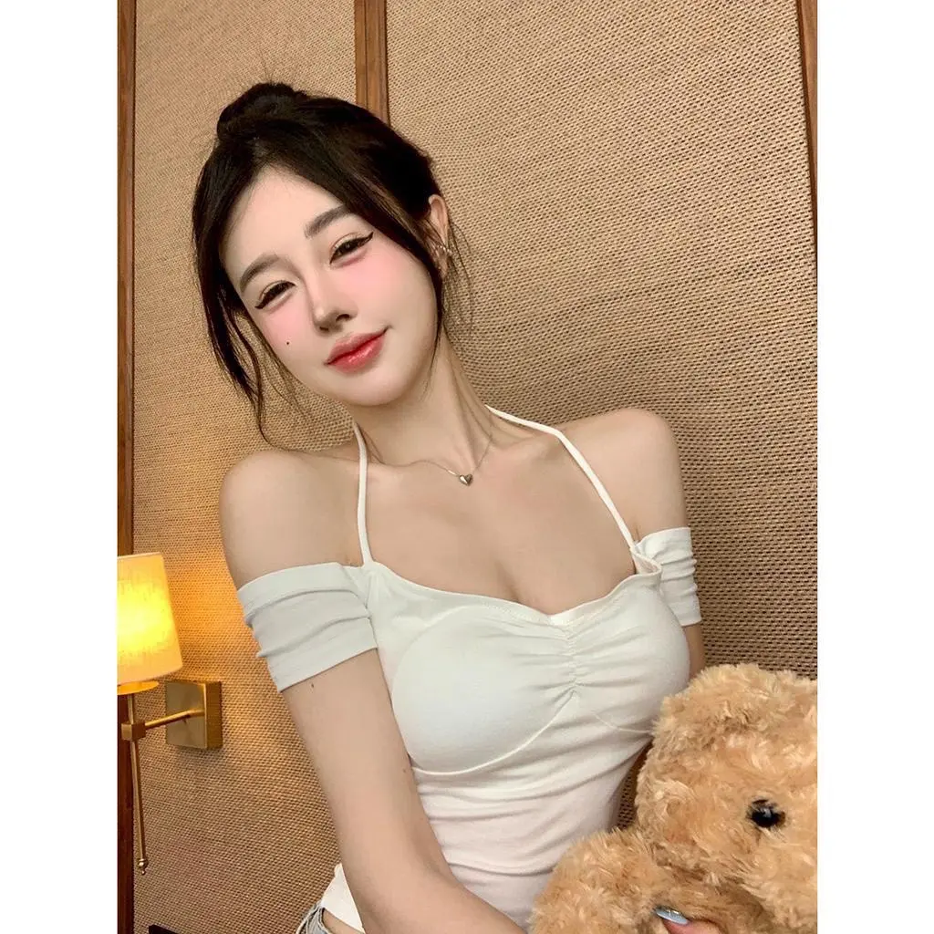 Áo kiểu nhún thắt nơ trễ vai siêu xinh sơ minu Nữ Women