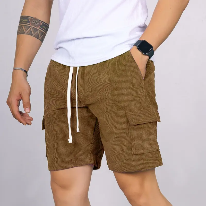 Quần Đùi Nam Túi hộp, Quần Short Nam túi hộp Trơn Chất nhung tăm mềm mịn, dày dặn Thoải Mái - QSNT02 HAL Store 4
