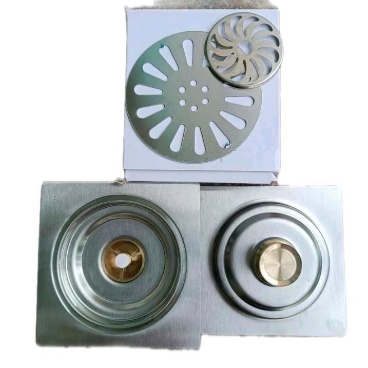 Phễu Thoát sàn DONHO Vững bền theo thời gian Hố Ga Chống mùi hôi Inox 304 Đuôi Đồng lò xo Hạn Chế Nước Trào Ngược lỗ nắp đậy