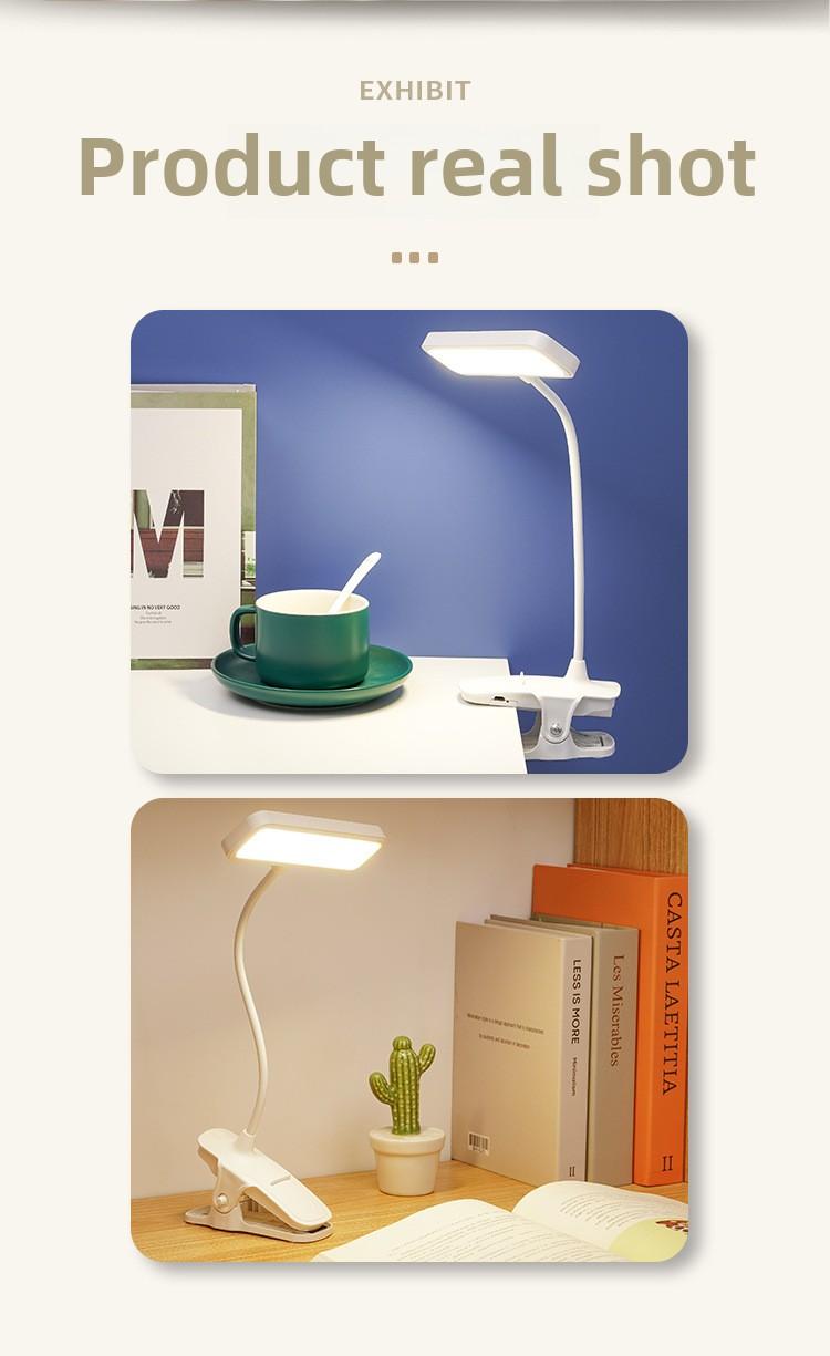 Product Introduction of โคมไฟตั้งโต๊ะ ขนาดเล็ก พร้อมแคลมป์ บรรยากาศ โคมไฟกลางคืน เหมาะสำหรับการเรียนรู้ของนักเรียน ป้องกันดวงตา ใช้ข้างเตียง ห้องนอน หอพัก โคมไฟอ่านหนังสือ ดีไซน์พับได้ บรรยากาศ โคมไฟกลางคืนขนาดเล็ก เหมาะสำหรับการเรียนรู้ของนักเรียน 10
