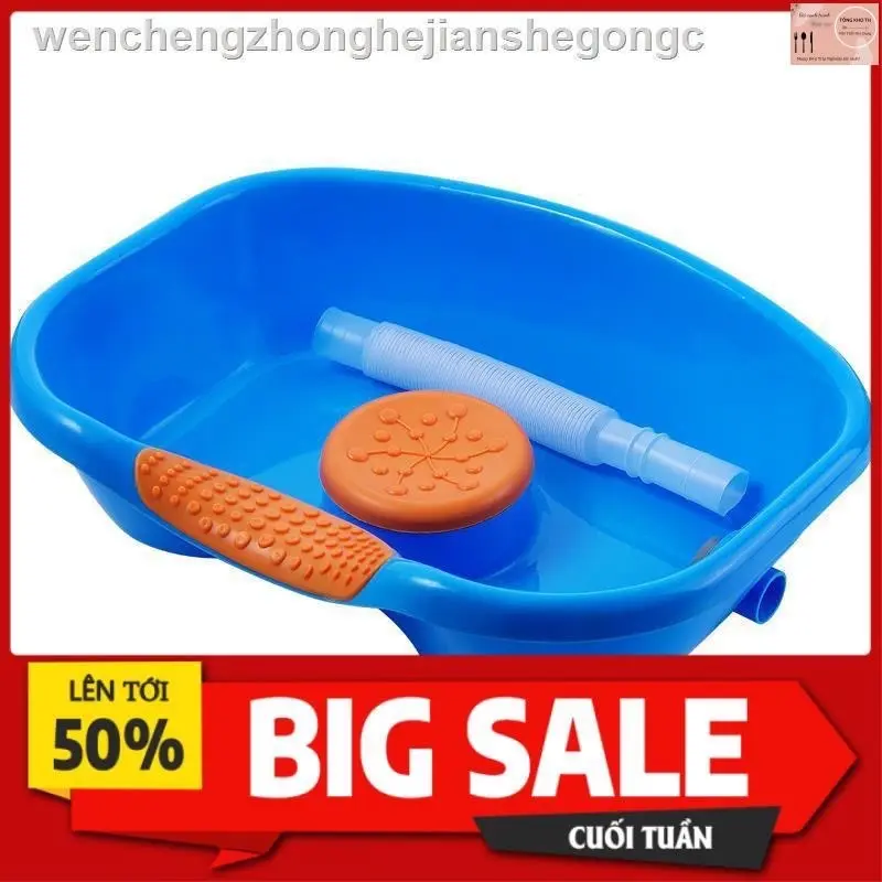 Chậu Gội Đầu Nhựa Tại Giường Chăm Sóc Người Thân Hiệu Quả Tiện Dụng, Thau Gội Đầu Có Đệm Cao Su Tại Nhà , Tiện Dụng 6