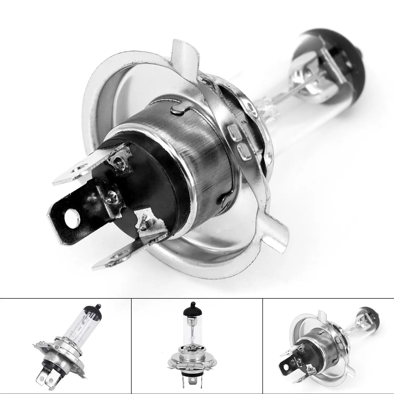 Đèn pha Halogen xenon ô tô, 1x H4 100W 4300K, Bóng đèn đèn pha, Đèn vàng, [SYTK]