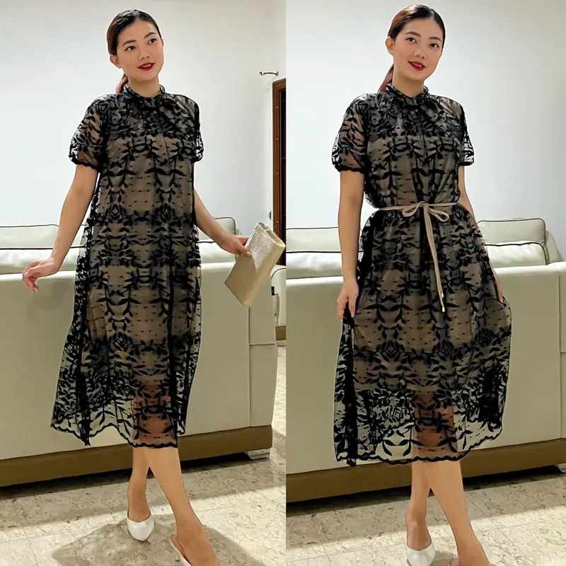 Dress W48 Korean Look Dress Wanita 1