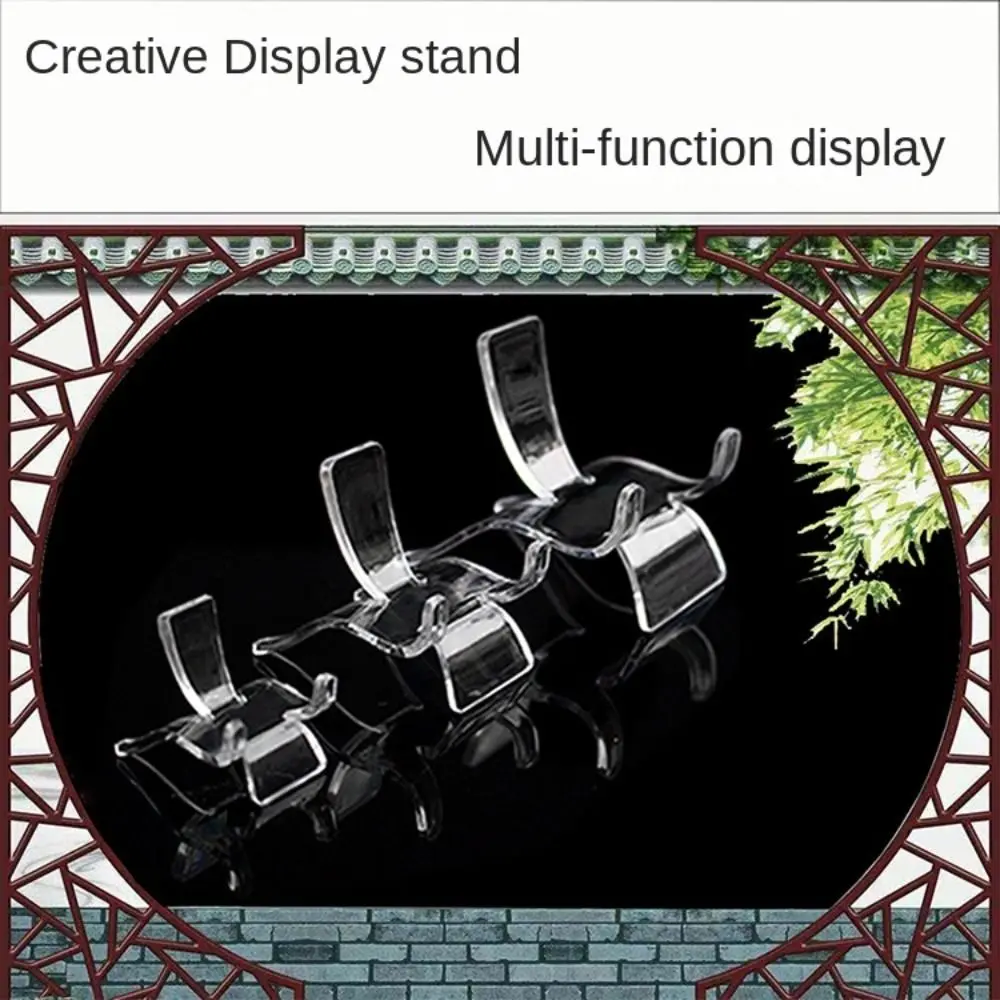Durable Acrylic Display Holder Fossils Minerals Rocks Shown Holder Transparent Stone Display Rack
