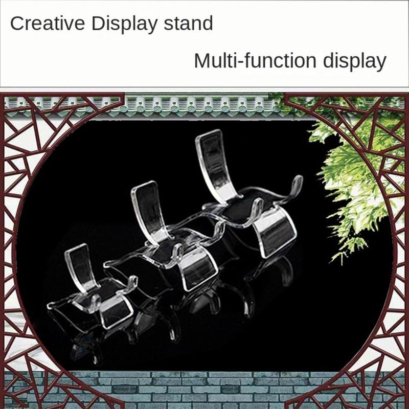 Durable Acrylic Display Holder Stone Fossils Minerals Rocks Shown Holder Transparent Photography Props 1