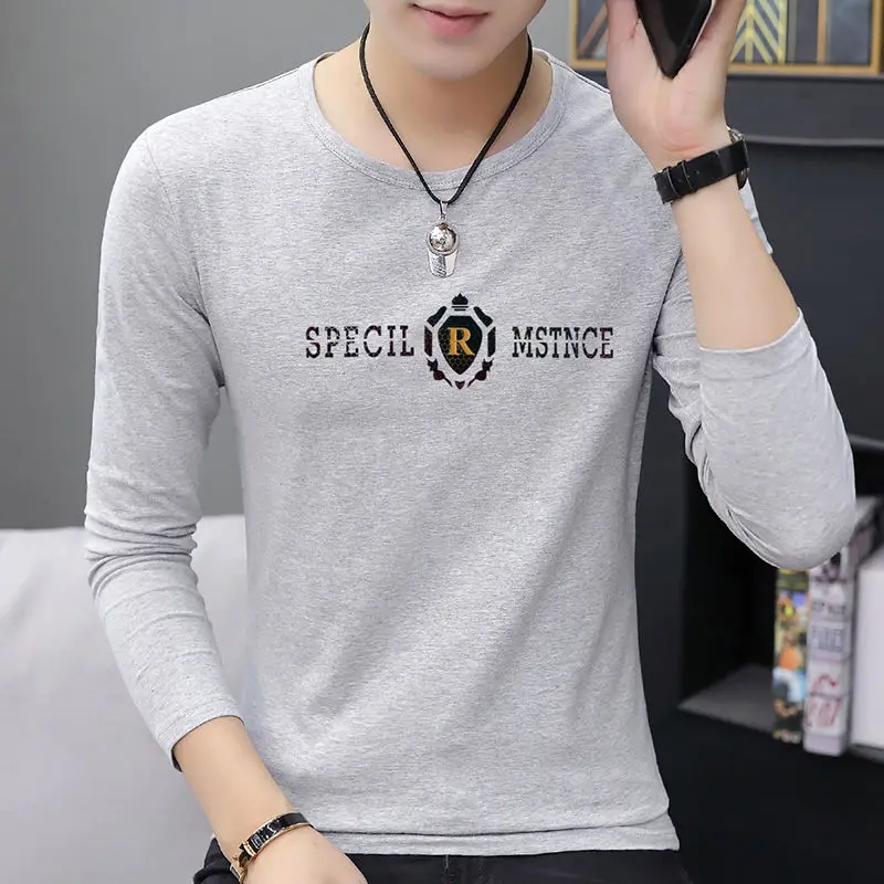Quần Áo Nam Mới, Bộ Sưu Tập Mùa Thu, Áo Thun Dài Tay Cổ Thuyền Được Làm Bằng Bông, Dáng Ôm, Hợp Xu hướng Và Dễ Phối Đồ, Thích Hợp Cho Trang Phục Thường Ngày Áo Lót Cơ Sở, Năm 2024 4