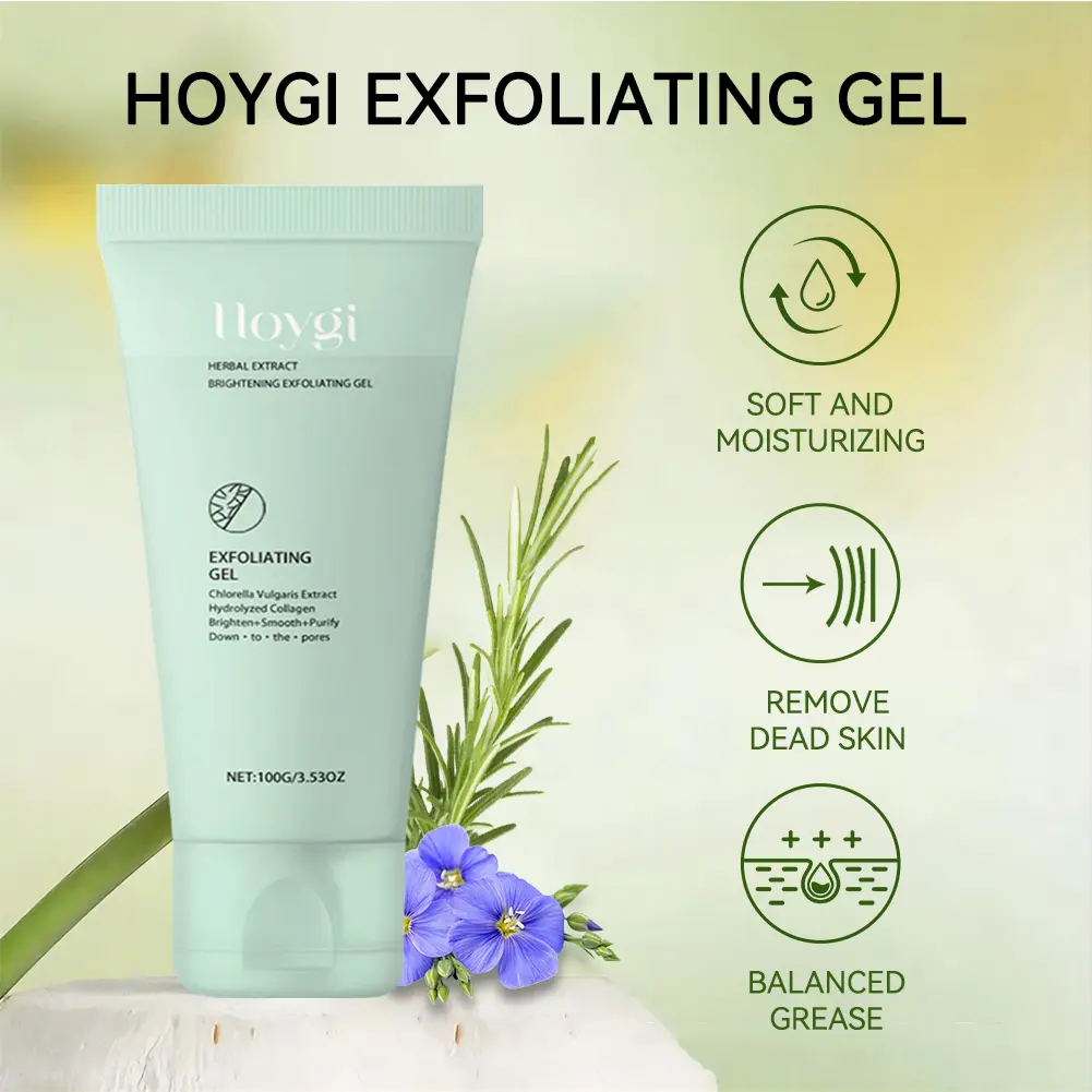 Gel tẩy tế bào chết thảo dược, Hoygi, cho mặt, 100g, tẩy tế bào chết làm sạch sâu, cải thiện kết cấu da và làm sáng khuôn mặt  Skincare