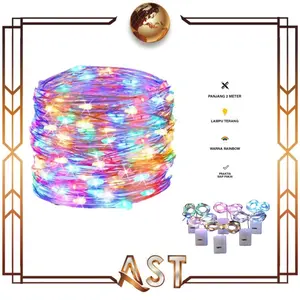 Lampu tmbler Pohon Natal Kamar tidur Kado Kawat LED Rainbow tumbler Warna Warni Hiasan Plastik