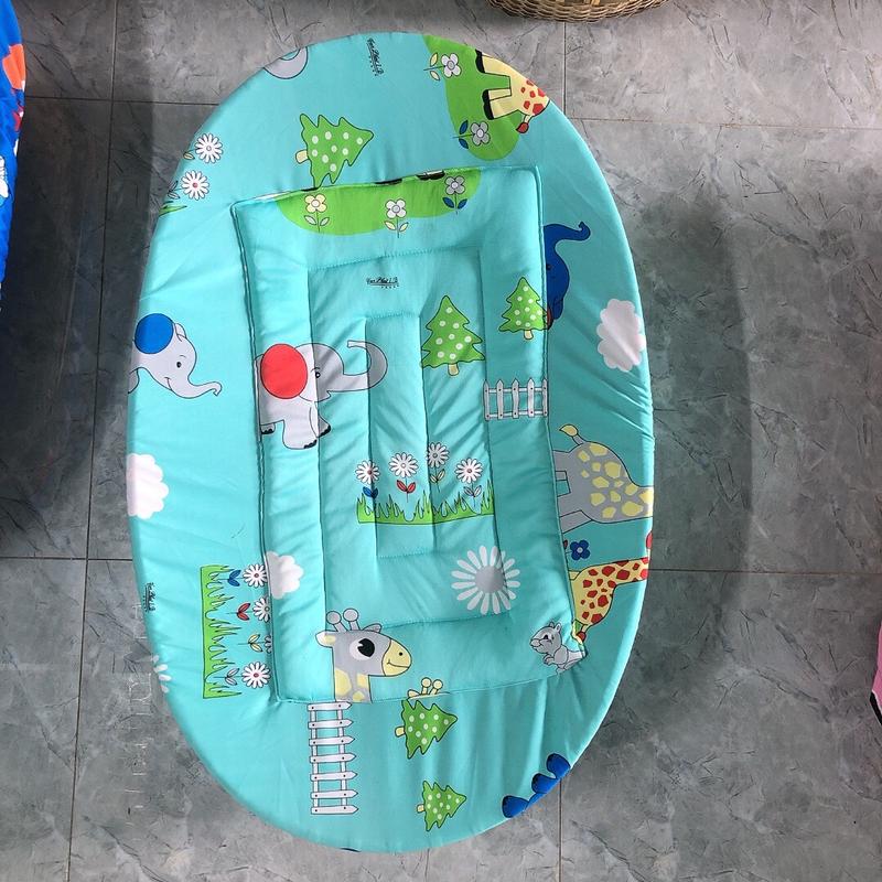 Đẹp -Combo nôi tre+ Nệm bọc thun lạnh và thô mềm-nôi tre giúp bé nằm thẳng lưng QK Đọc Kỹ Mô Tả Giúp Shop Nôi cho Trẻ sơ sinh