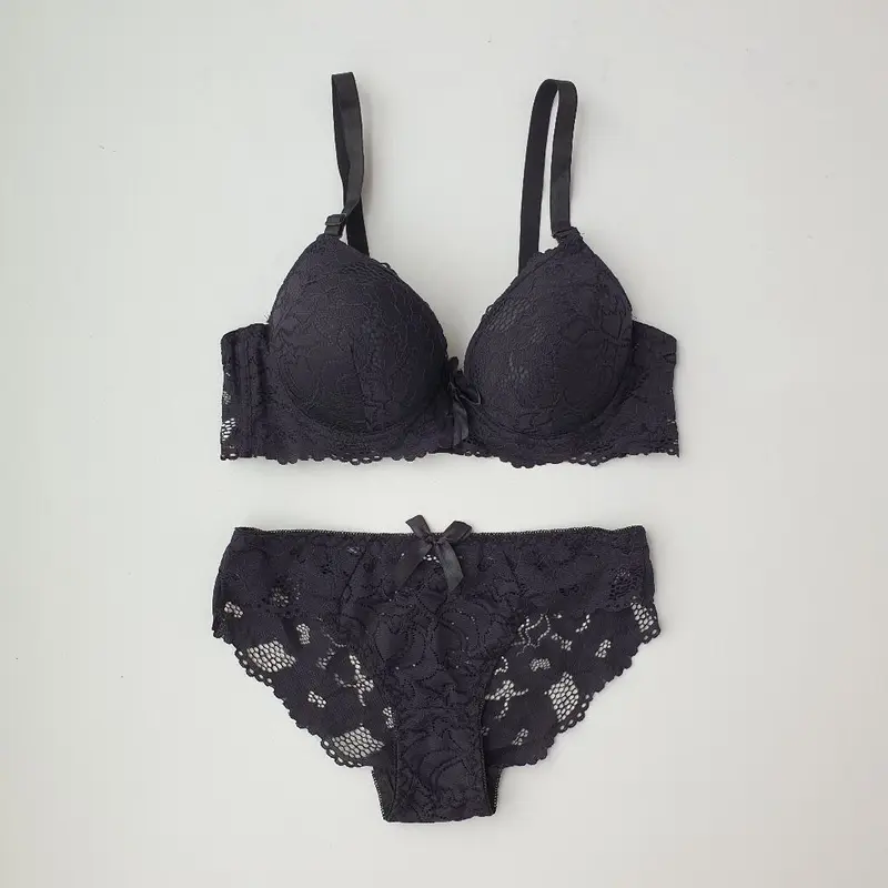 Bra BH Set Kawat Busa Tebal Brukat Cantik Cup B Kait 3 | Size 36 38 40 42 4