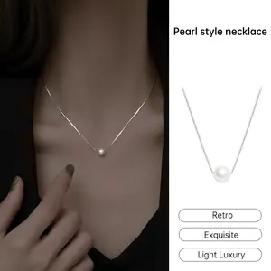 【YY Barang akan dikirim dalam 24 jam】Kalung Liontin  Temperamen Wanita Kalung Ceruk Sederhana Rantai Tulang Selangka Retro