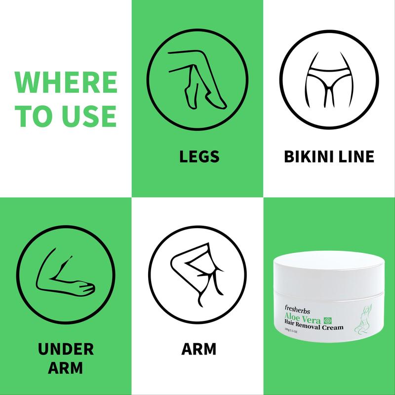 Aloe Vera Hair Removal Cream, Gentle Hair Removal Balm for Underarms, Chest, Legs, Arms and Body, Moisturizing Formula for Both Men and Women, Wax 6