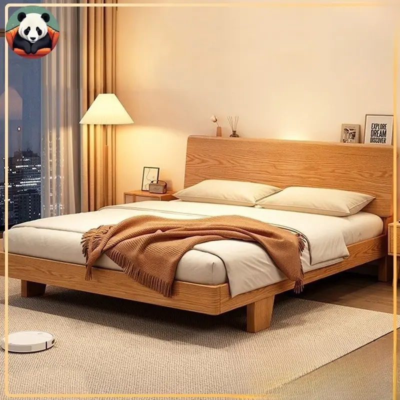 【SG Sales】Oak Bed Frame Solid Wood Bed Frame  Bed Frame With Mattress Super Single Queen King Bed Frame Wooden Bed Frame
