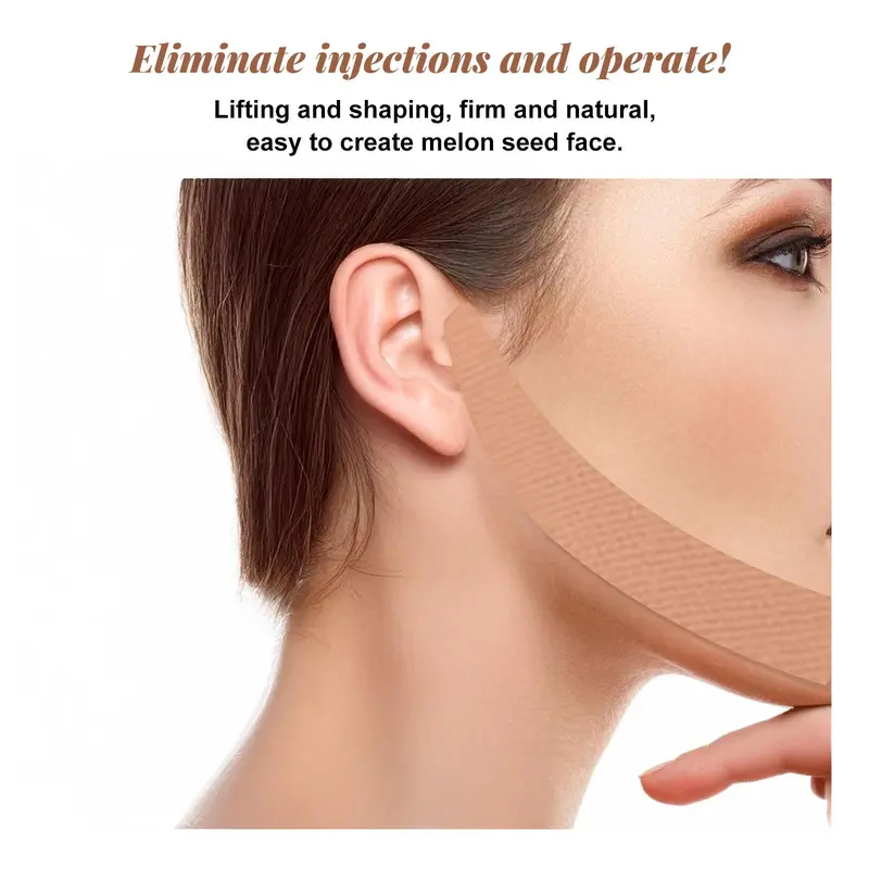 V-shaped Face Lifting Tape, 2 Counts/set Breathable Face Lifting Sticker, Facial Skin Lifting Tool for Women & Men 6
