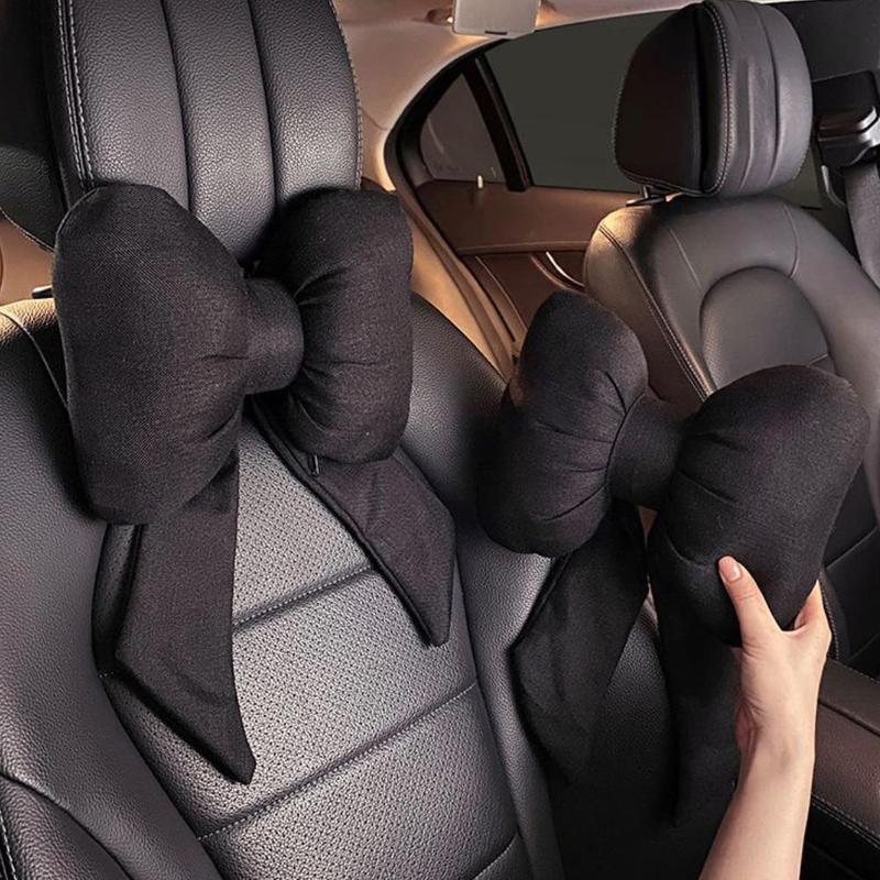 Product Introduction of Red Ribbon Bow Headrest Neck Pillow Seat Lumbar Support Pillows C1P1 30