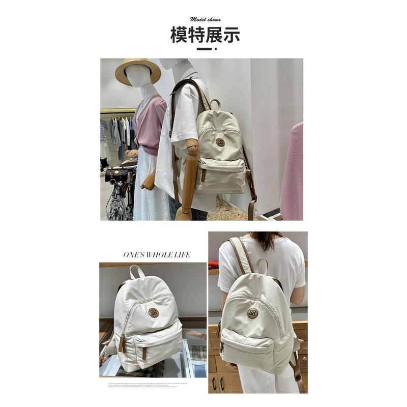 Product Introduction of Large-capacity Oxford Cloth Backpack Female New Style Fashion Canvas Computer Travel Bag Lightweight College Student Scho 8