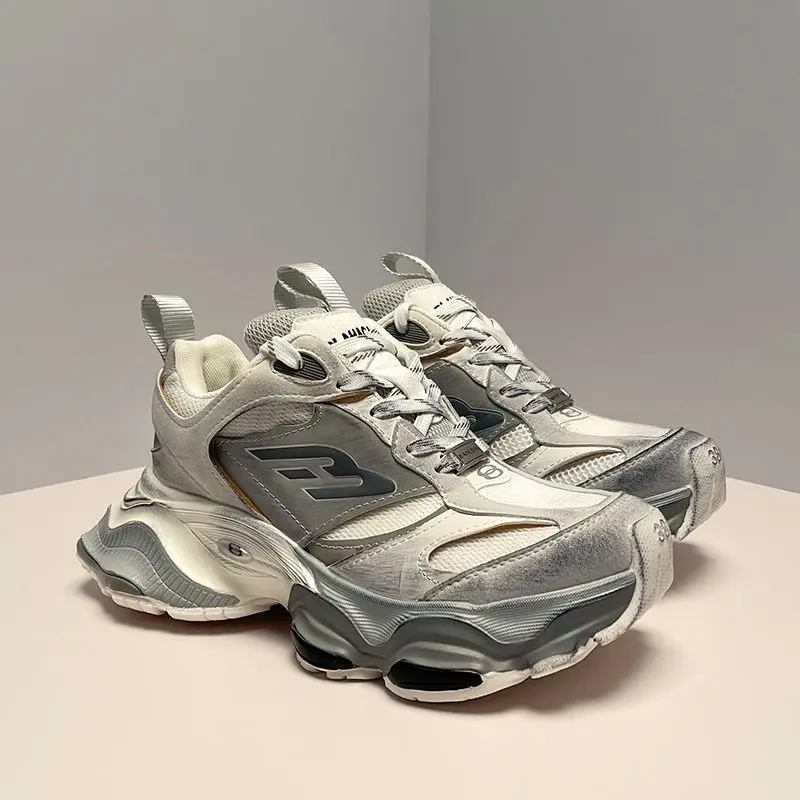 Dad Shoes, Cùng Phong Cách Trình Diễn Catwalk Liu Haoran, Dành Cho Nam Và Nữ, Thời Trang Ins, Dễ Phối Đồ Cổ Điển Làm Cũ, Đế Tăng Chiều Cao, Giày Thường Ngày Thể Thao