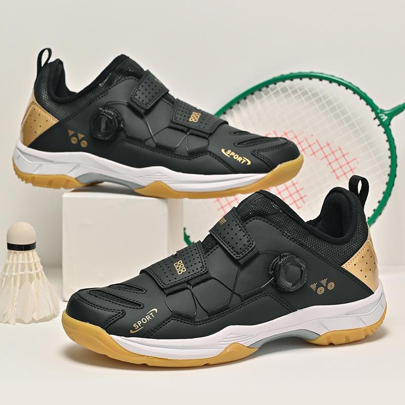 Spot New Men's and Women's Professional Badminton Shoes Breathable and Wearable Lightweight Shock Absorption Training Tennis Sneaker Table Tennis Ball Shoes 5