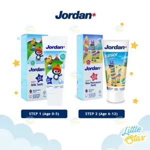 Jordan Oral Care Kids Toothpaste Step 1-3 Pasta Gigi Anak Odol Bayi
