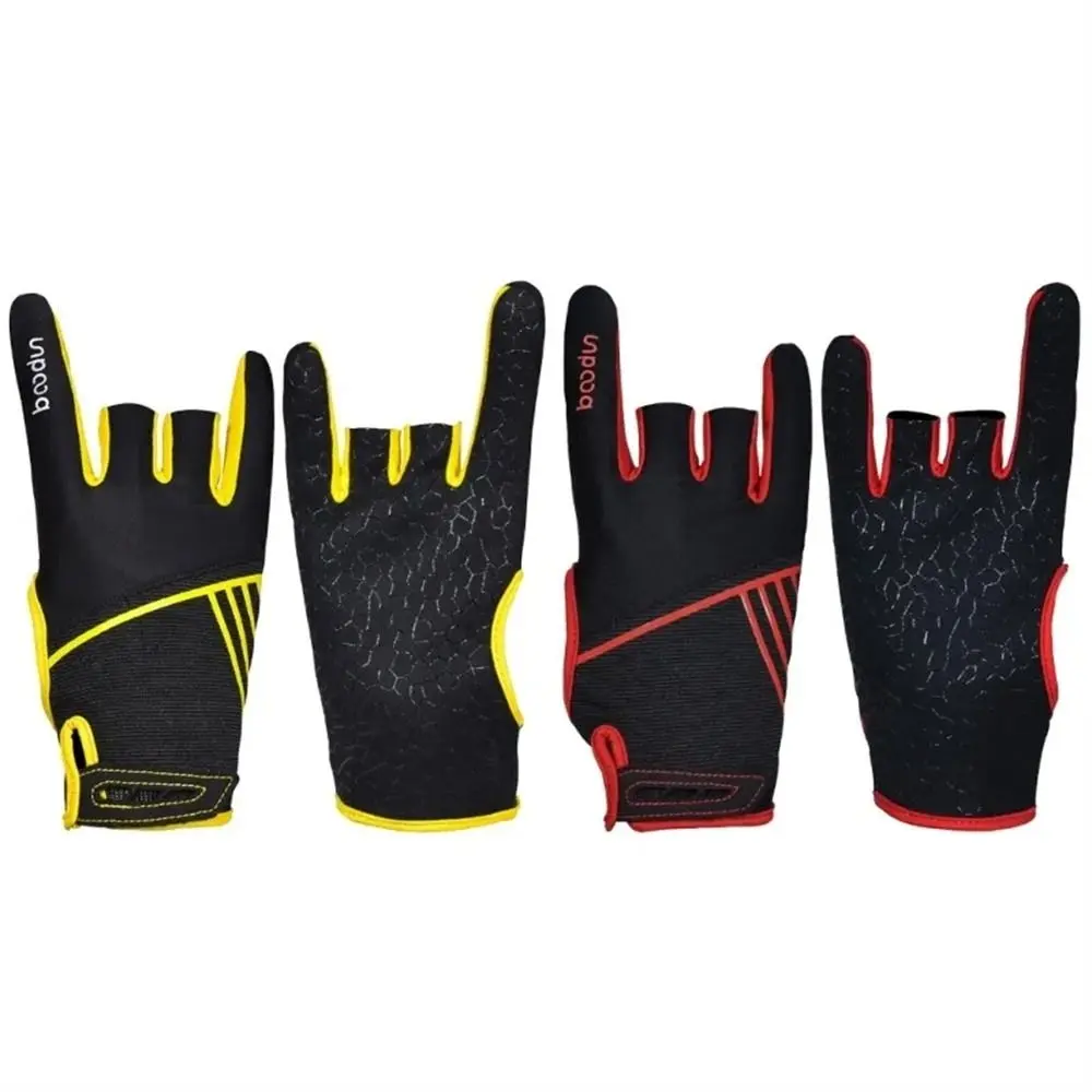 Bowling Accessories Anti-Skid Bowling Glove Half Finger Breathable Bowling Ball Gloves Soft Sports Gloves Men Women