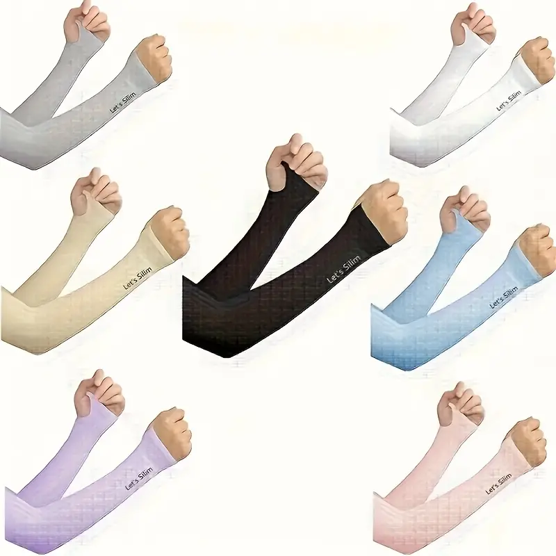 [Gifts]2025 New Sunscreen Sleeve: Equipped with Cooling Function, Elastic Summer Sunscreen Arm Cover, And Thumb Hole - Suitable for Driving, Golf, Fishing, Cycling, And Hiking, Suitable for Both Men And Women, Making It The Best Choice for Gift Giving