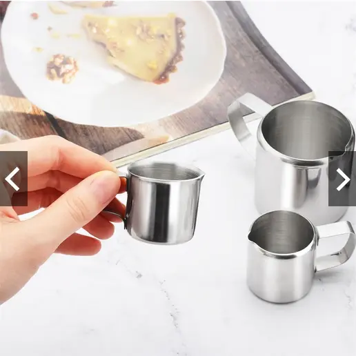 Gelas takar ukur gula susu 3oz 90ml / milk sugar pot pitcher stainless steel 3 oz 0