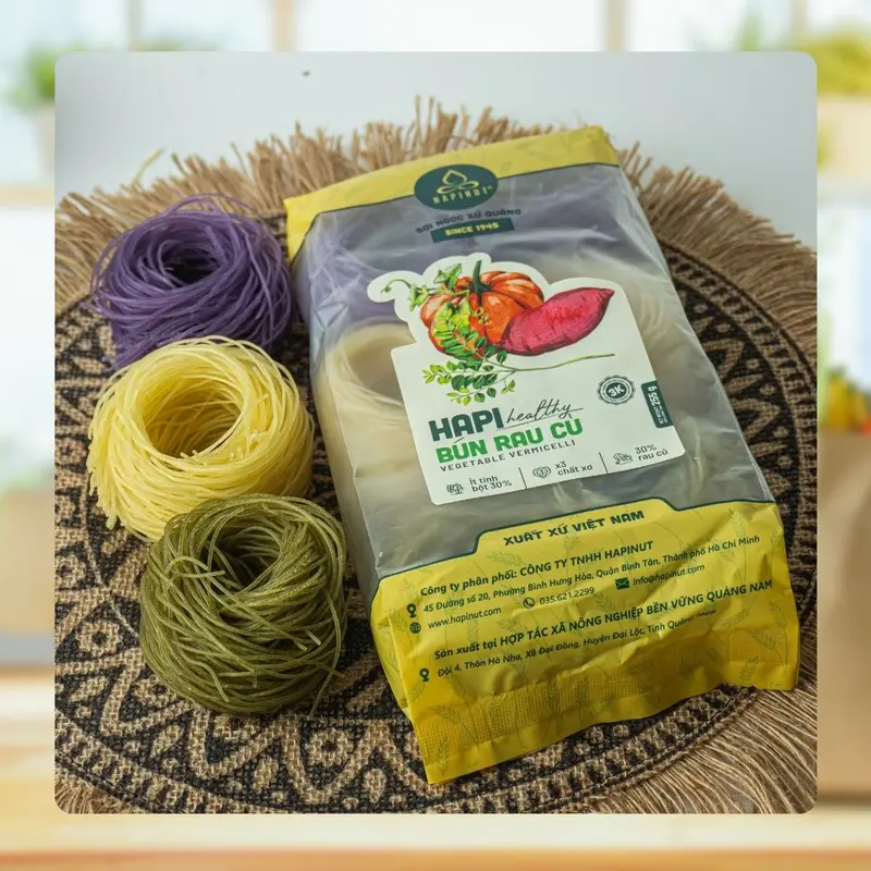 Bún Rau Củ Dinh Dưỡng HAPI HEALTHY 3 VỊ - Ít tinh bột, Giàu chất xơ - 255gr 2
