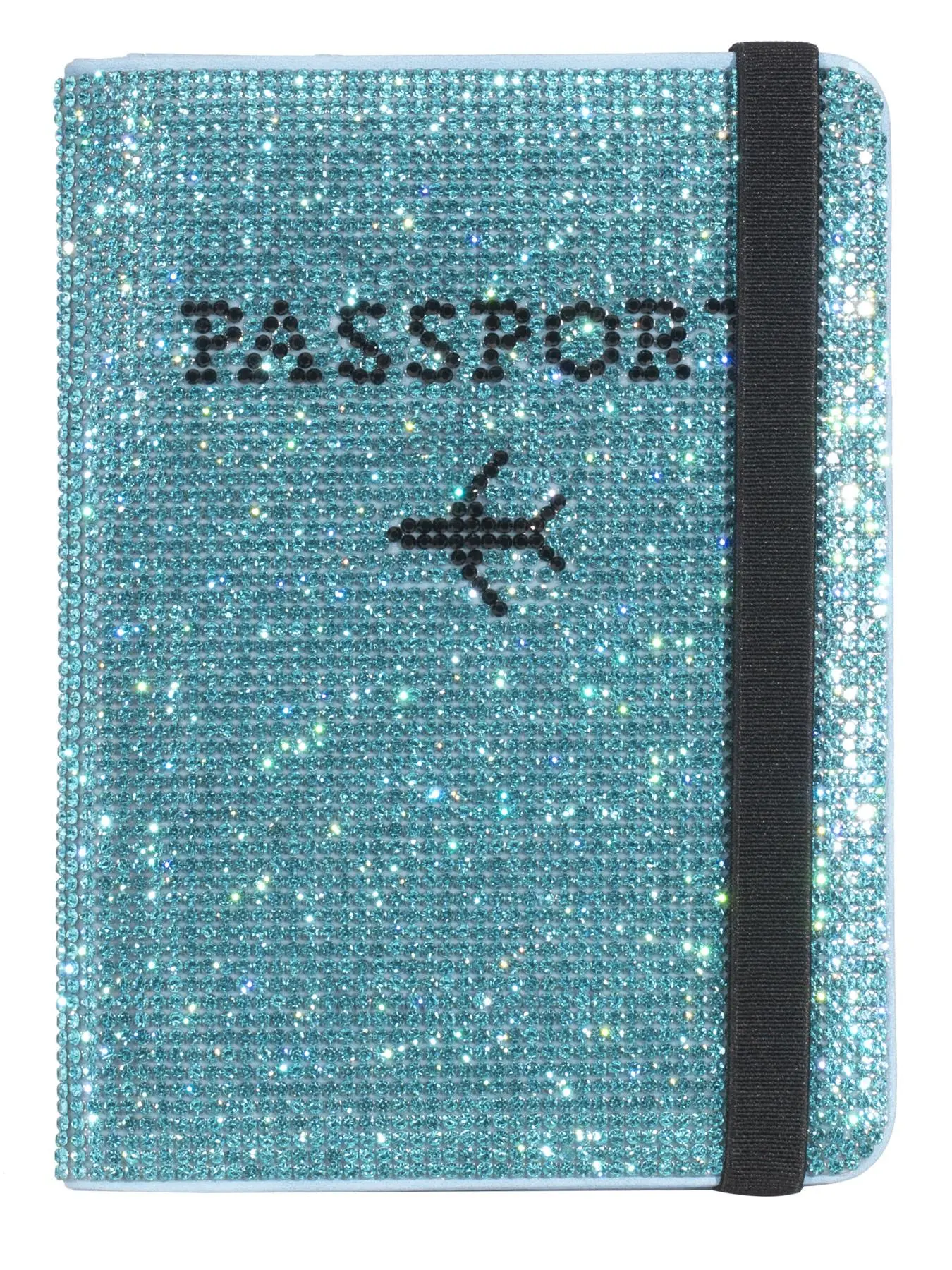 Glittering Passport Case, Fashionable Rhinestone Decorated Passport Holder, Artificial Diamond Travel Document Passport Wallet Organizer For Women Girls