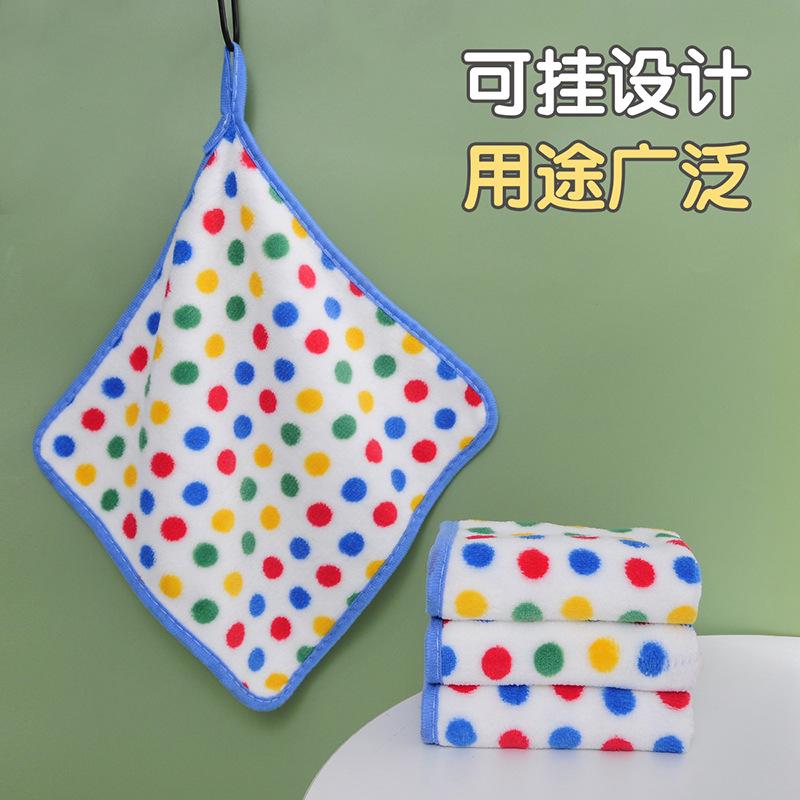 Product Introduction of Vải lông cừu san hô chấm bi, quần áo dày dặn, gia dụng, siêu thấm nước Khăn lau để Bàn và rửa bát đĩa, lý tưởng Dây Treo Lau Tay, Tiện Lợi Cực Kỳ 2